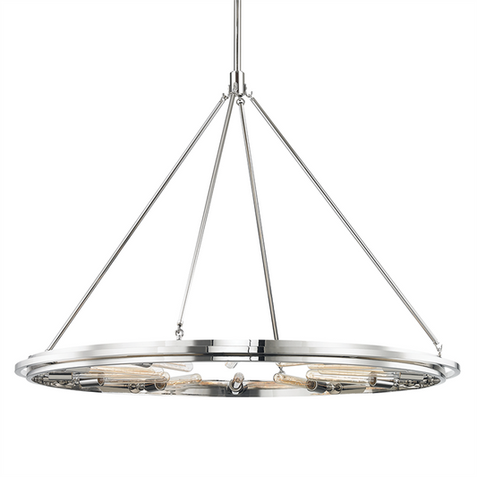 Chambers Pendant, 12-Light, Polished Nickel, 45"W (2745-PN A5FKM)