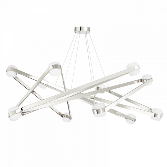 Orbit Chandelier, 12-Light, Polished Nickel, 56.25"W (2756-PN A8J6W)