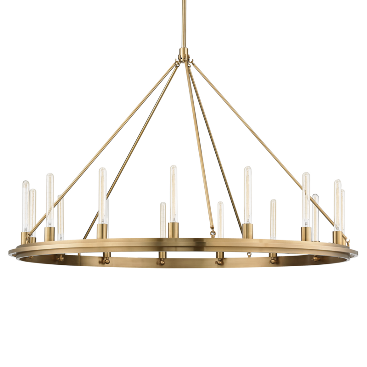 Chambers Pendant, 15-Light, Aged Brass, 58.25"W (2758-AGB A5FKN)