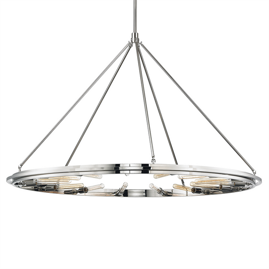 Chambers Pendant, 15-Light, Polished Nickel, 58.25"W (2758-PN A5FKQ)