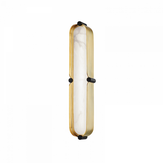 Tribeca Bath Bracket, 1-Light, LED, Aged Brass/Black Brass Combo, 16"H (2916-AGB/BK A8EAF)