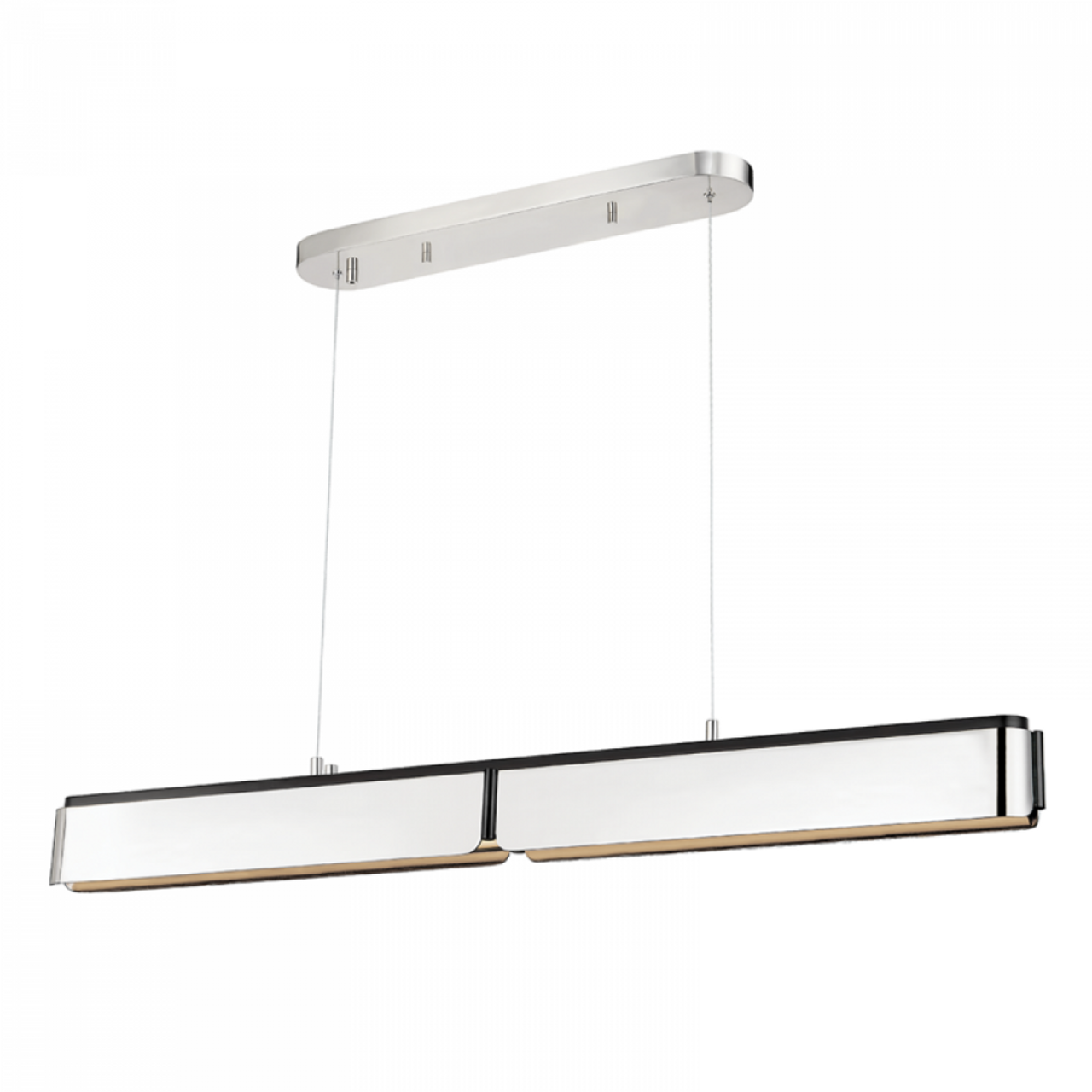 Tribeca Island Light, 1-Light, LED, Brass, 48.5"W (2948-BN/BK A8EAT)