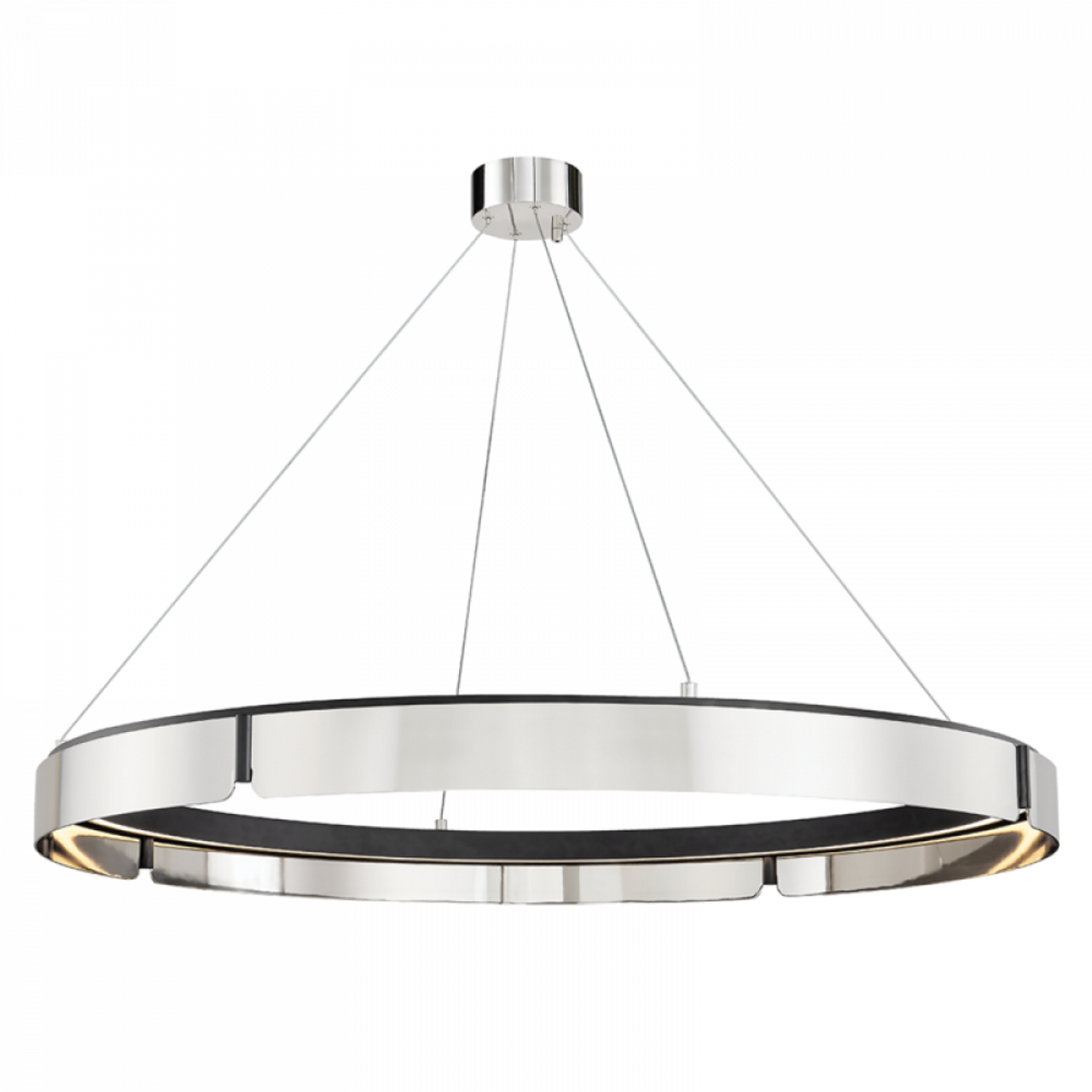 Tribeca Large Chandelier, 1-Light, LED, Brass, 48.75"W (2949-BN/BK A8EAV)