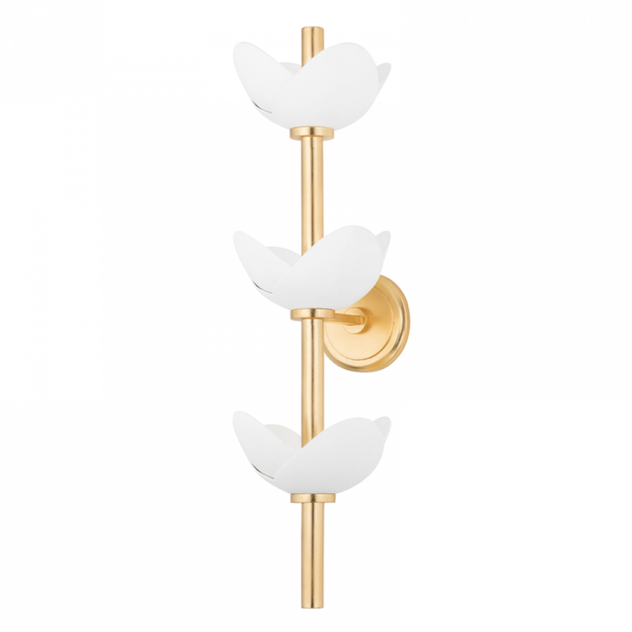 Dawson Wall Sconce, 6-Light, LED, Gold Leaf, White Plaster, 25.75"H (3003-Gl/Wp A8L5A)