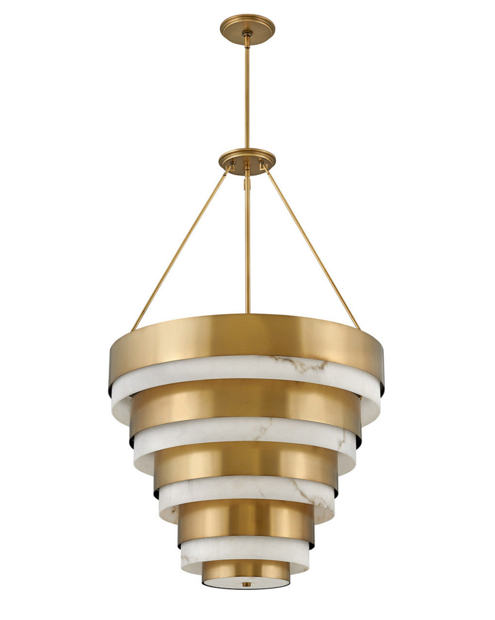 Echelon Down Chandelier, 8-Light, Light Brass, 27.25"W (30188HB 9Q1MU)