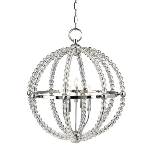 Danville Chandelier, 5-Light, Polished Nickel, 30.25"W (3130-PN 9T7ZA)