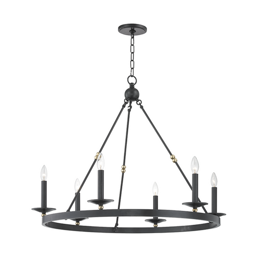 Allendale Chandelier, 6-Light, Aged Old Bronze, 35.75"W (3206-AOB A2JTU)