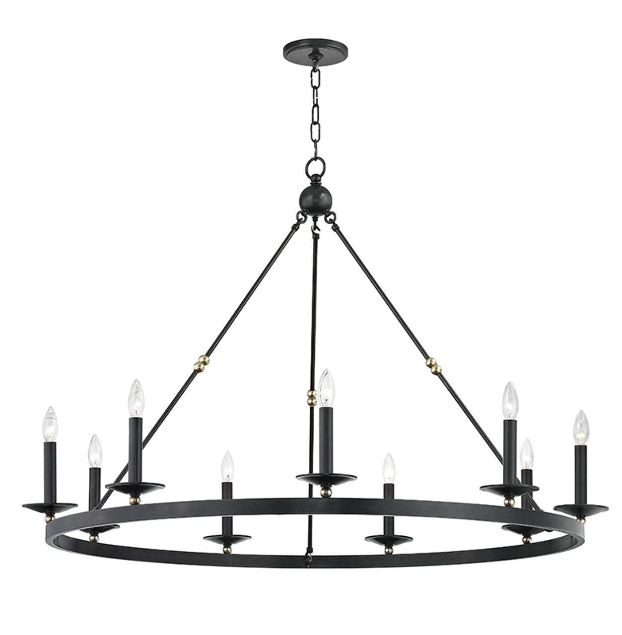 Allendale Chandelier, 9-Light, Aged Old Bronze, 46.25"W (3209-AOB A2JTX)