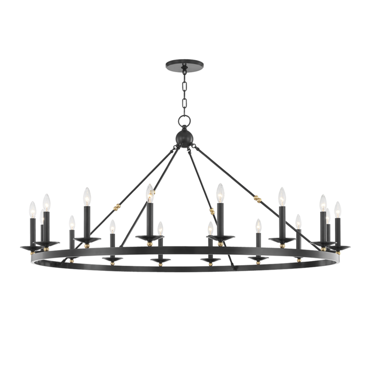 Allendale Chandelier, 16-Light, Aged Old Bronze, 58"W (3216-AOB A8EAY)