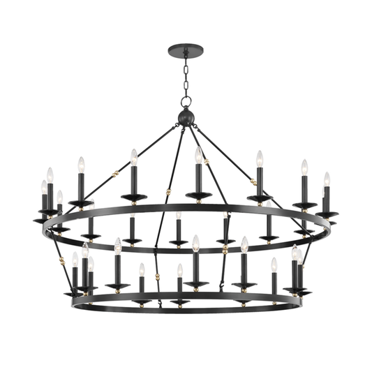 Allendale Chandelier, 28-Light, Aged Old Bronze, 58"W (3228-AOB A8EC2)