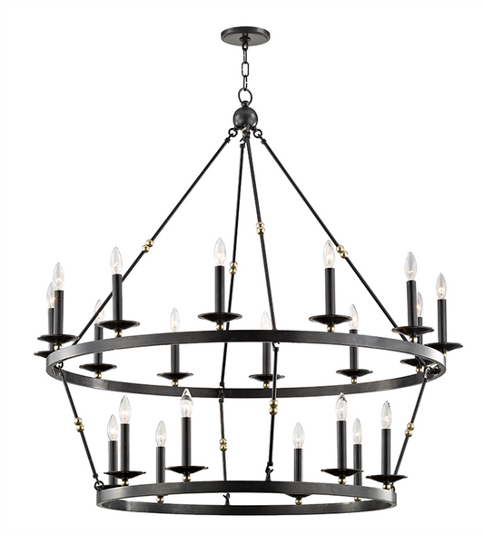 Allendale Chandelier, 20-Light, Aged Old Bronze, 46.75"W (3247-AOB A2JUD)