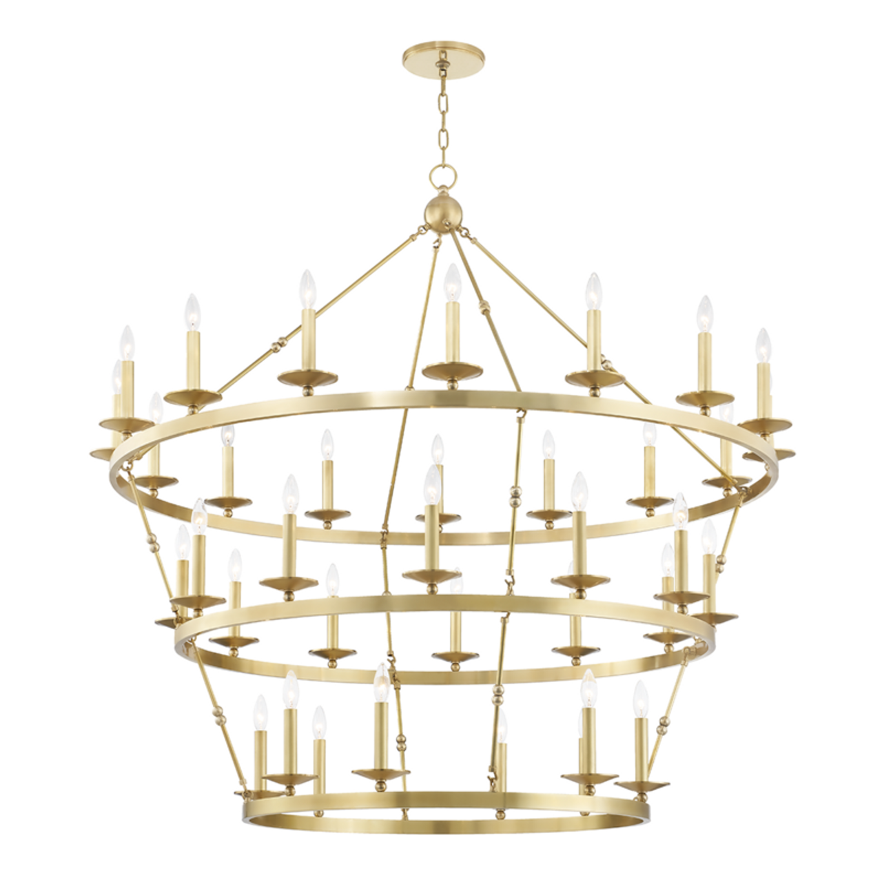 Allendale Chandelier, 36-Light, Aged Brass, 58"W (3258-AGB A8EC4)