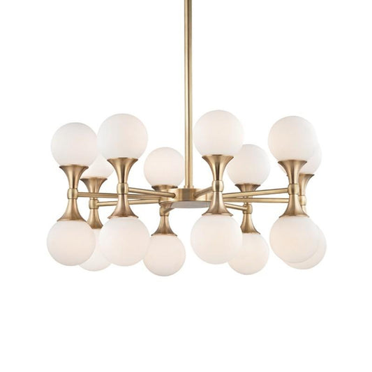 Astoria Chandelier, 16-Light, LED, Aged Brass, 27"W (3316-AGB 9ZG82)