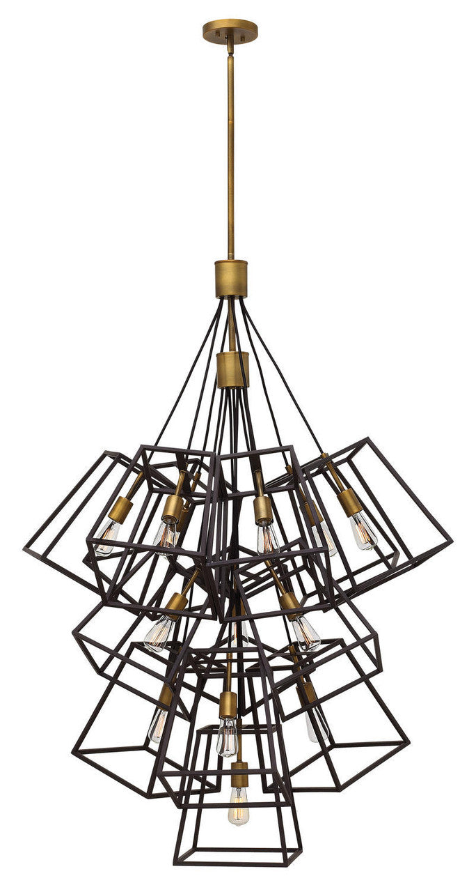 Fulton Foyer Hall Pendant, 13-Light, Heirloom Brass, 54.75"H (3358BZ RCW0)