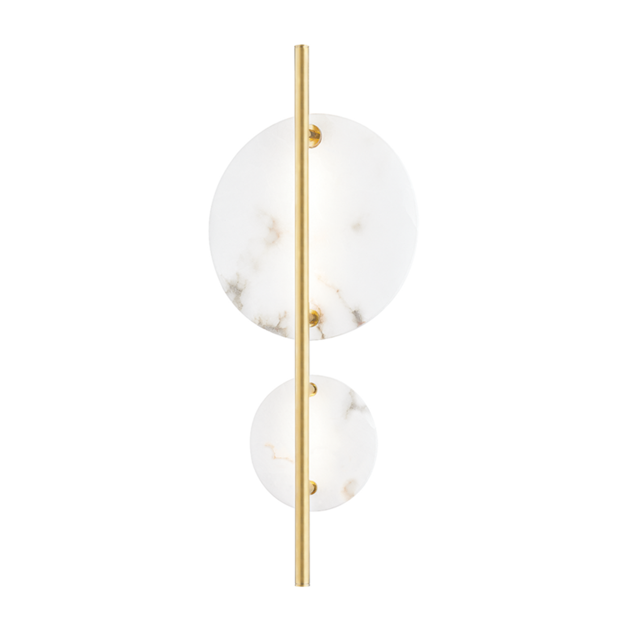 Croft Wall Sconce, LED, Brass, Alabaster Diffuser, 23.5"H (3400-AGB A8EC7)