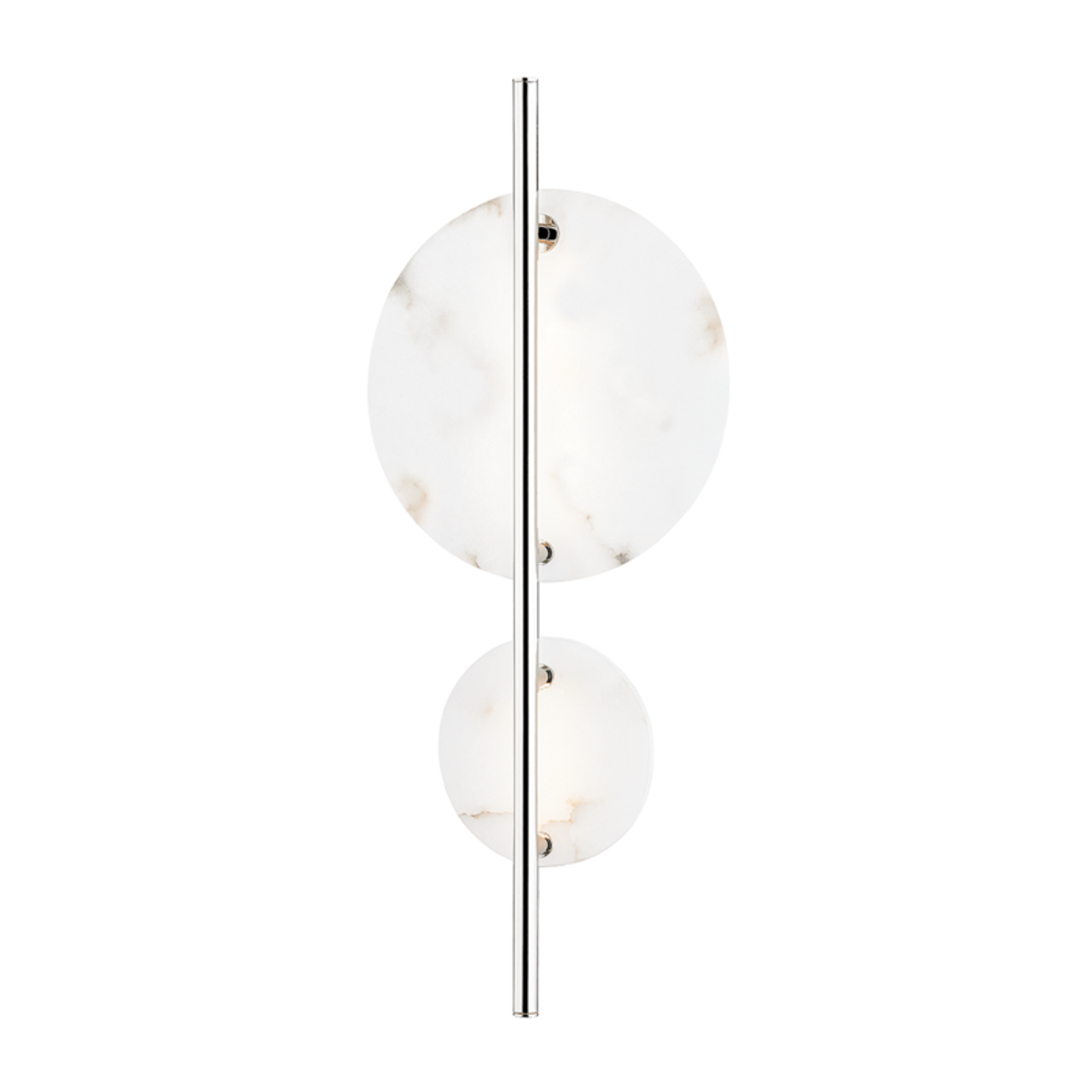 Croft Wall Sconce, 1-Light, LED, Polished Nickel, Alabaster Diffuser, 23.5"H (3400-PN A8EC9)