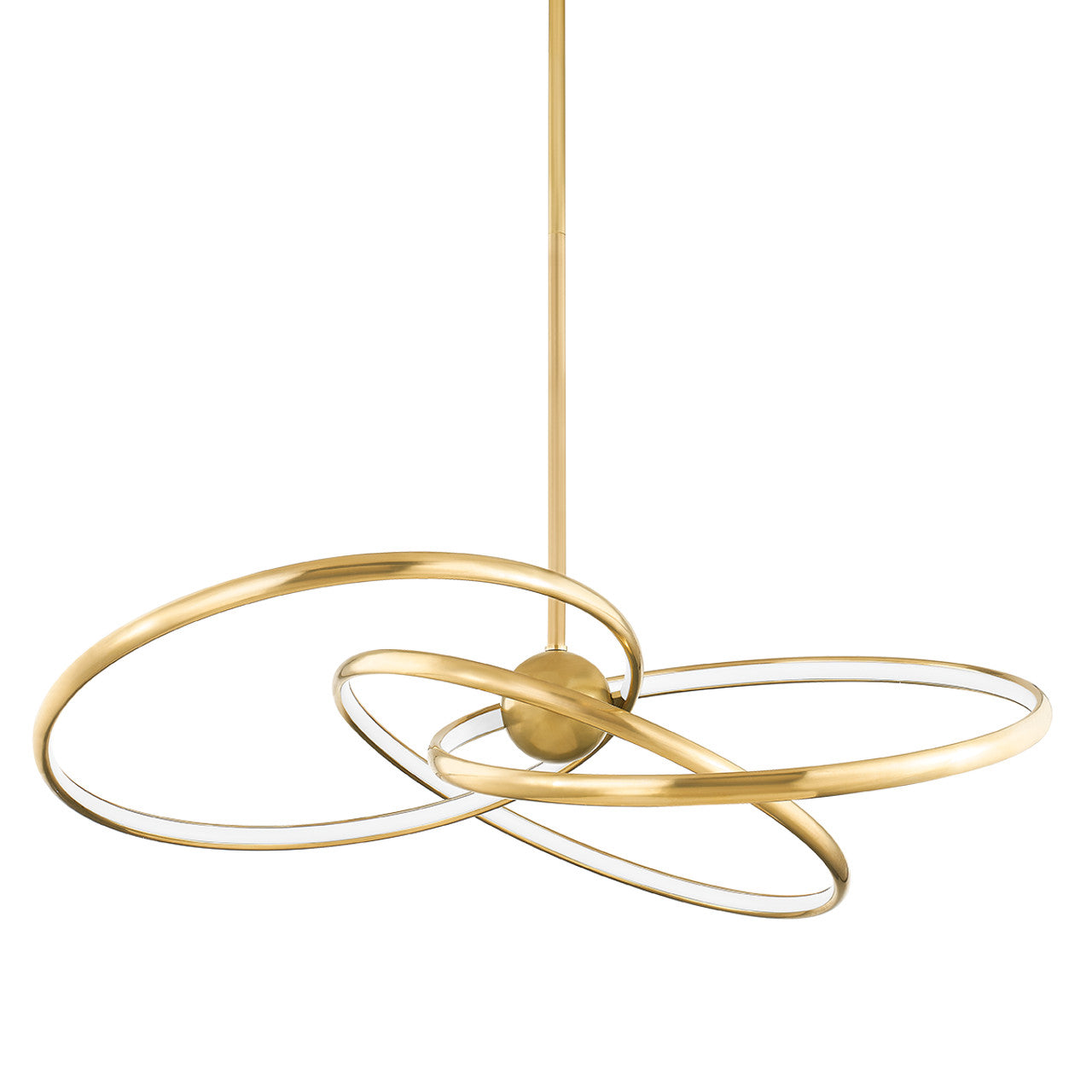 Alula Chandelier, 3-Light, LED, Vintage Brass, 42"W (341-42-VB 95DV)