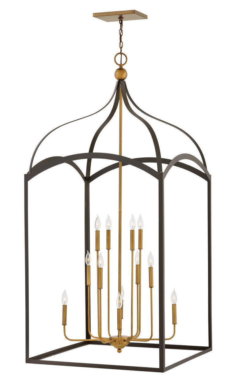 Clarendon Chandelier, 12-Light, Bronze/Heirloom Brass, 30"W (3419BZ Y8AC)