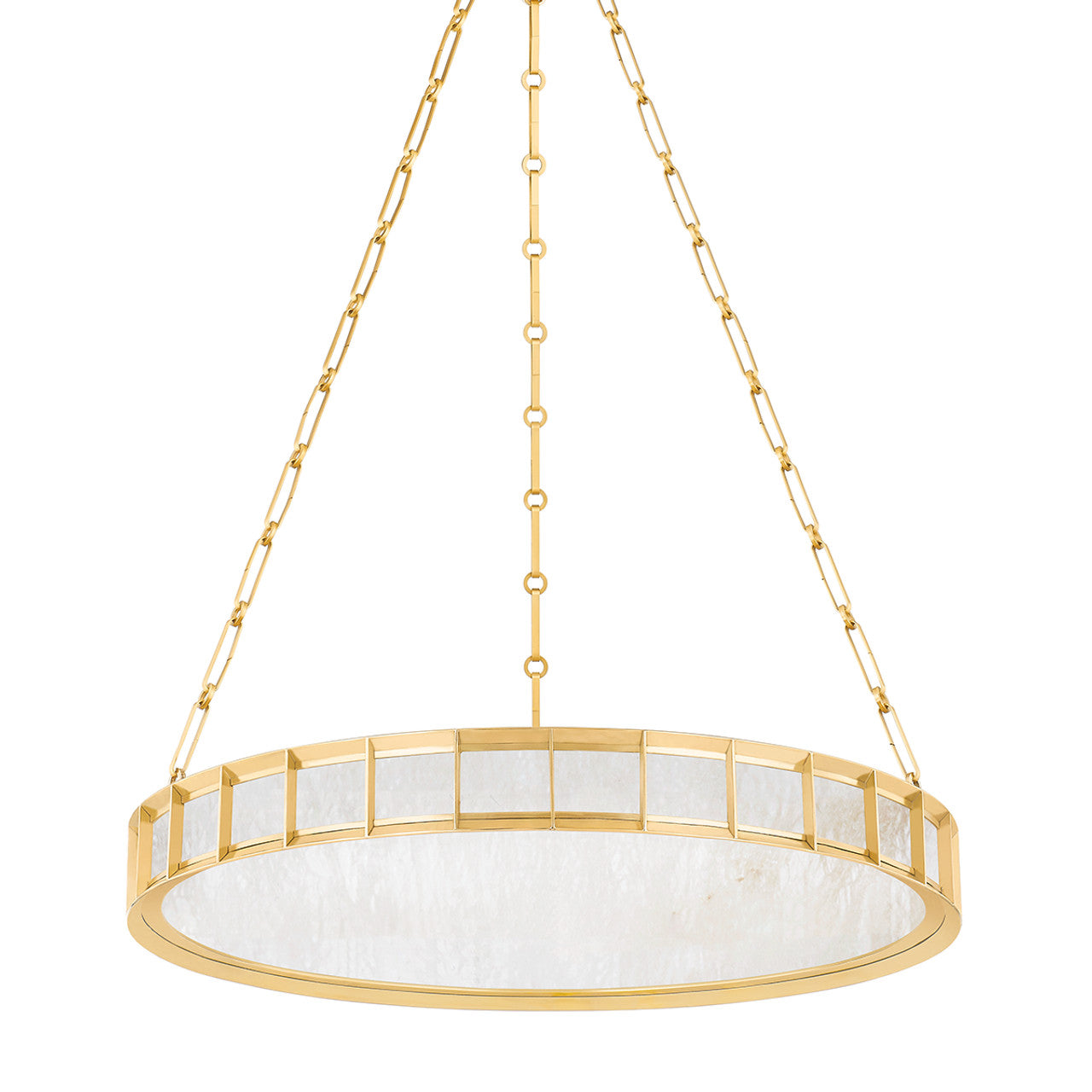 Leda Chandelier, 1-Light, LED, Vintage Brass, 30"W (346-30-VB 95E7)