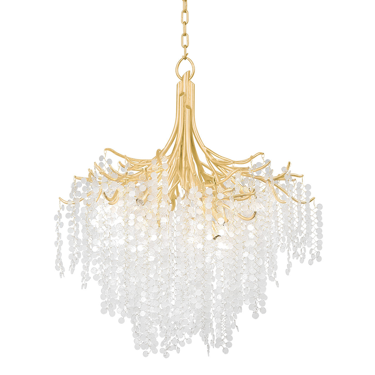 Genoa Chandelier, 9-Light, Gold Leaf, 32.25"W (350-32-GL 95EG)