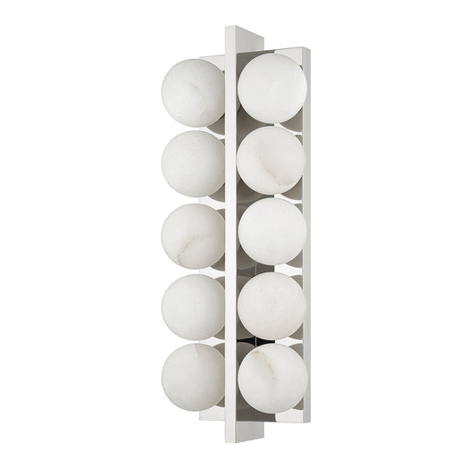 Emille Wall Sconce, 10-Light, Polished Nickel, 18.25"H (357-10-PN 95F3)