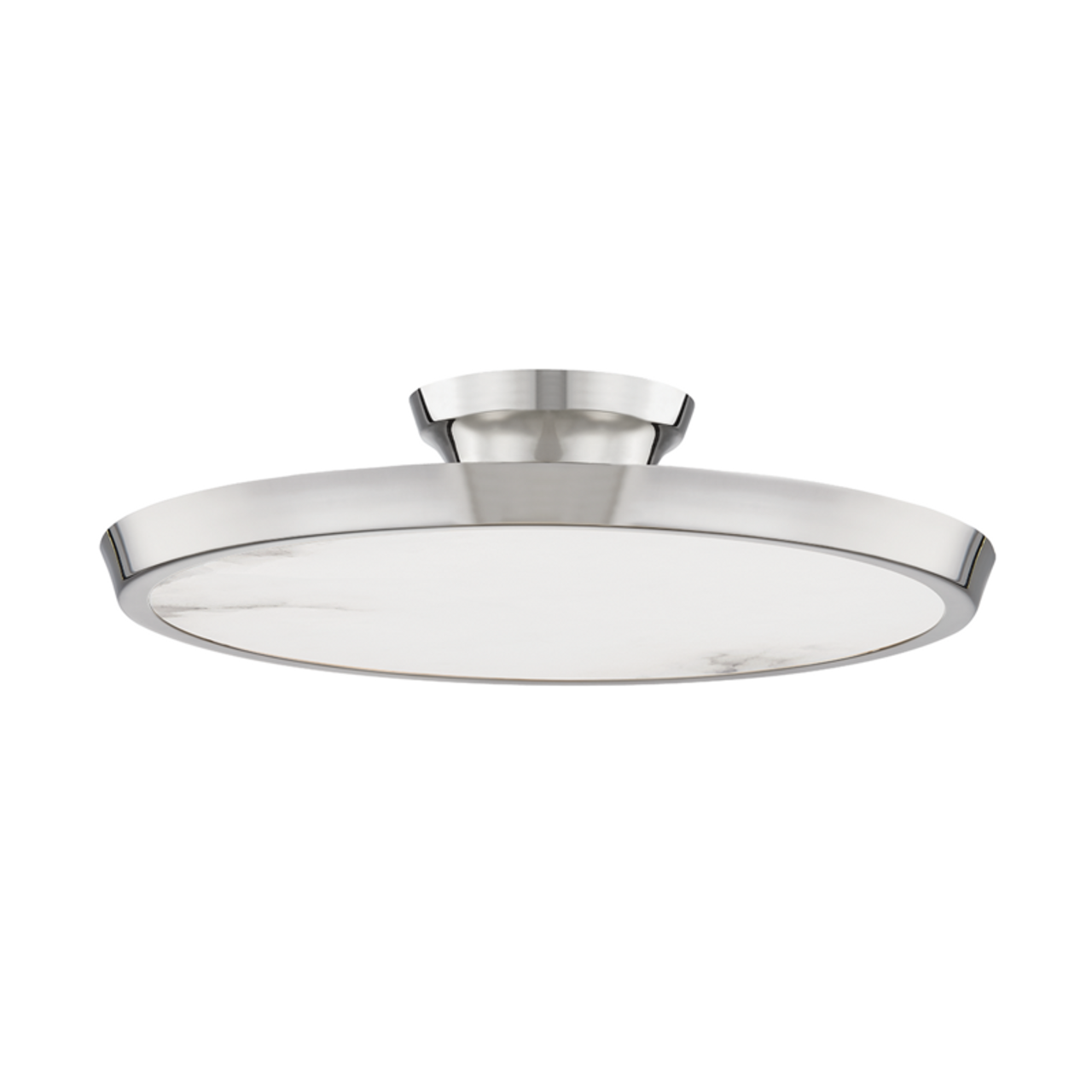 Draper Flush Mount, LED, Nickel, 15.5"W (3600-PN A8ECD)