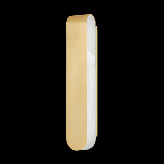 Briarwood Wall Sconce, 2-Light, LED, Aged Brass, Alabaster Shade, 21.5"H (3622-AGB QFK1)