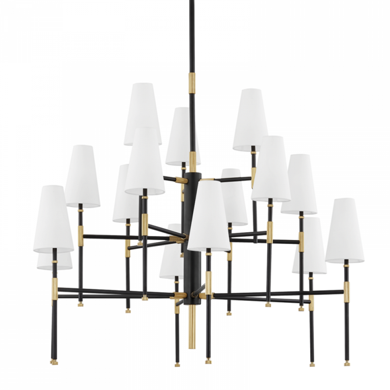 Bowery Chandelier, 15-Light, Aged Old Bronze, 48"W (3748-AOB A8J7U)