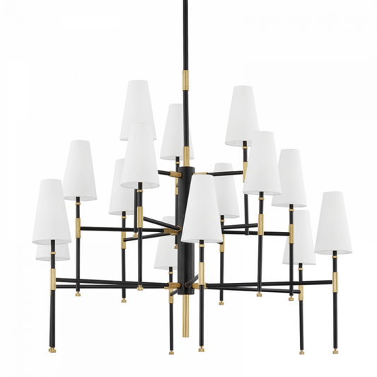 Bowery Chandelier, 15-Light, Aged Old Bronze, 48"W (3748-AOB A8J7U)