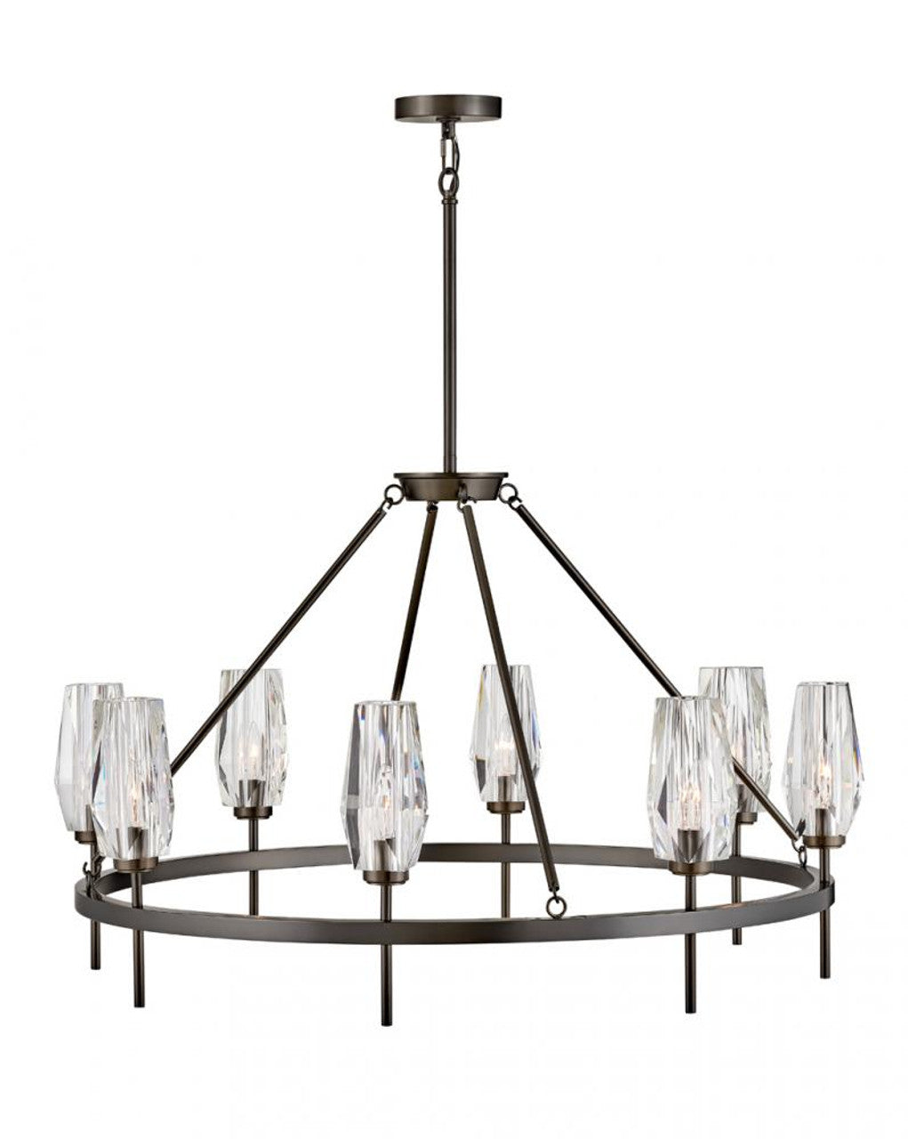 Ana Up Chandelier, 8-Light, Steel, 36"W (38258BX 9U699)