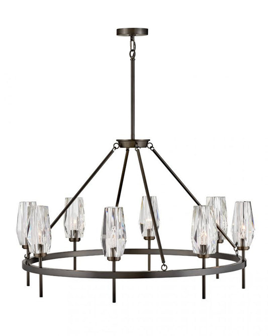 Ana Up Chandelier, 8-Light, Steel, 36"W (38258BX 9U699)