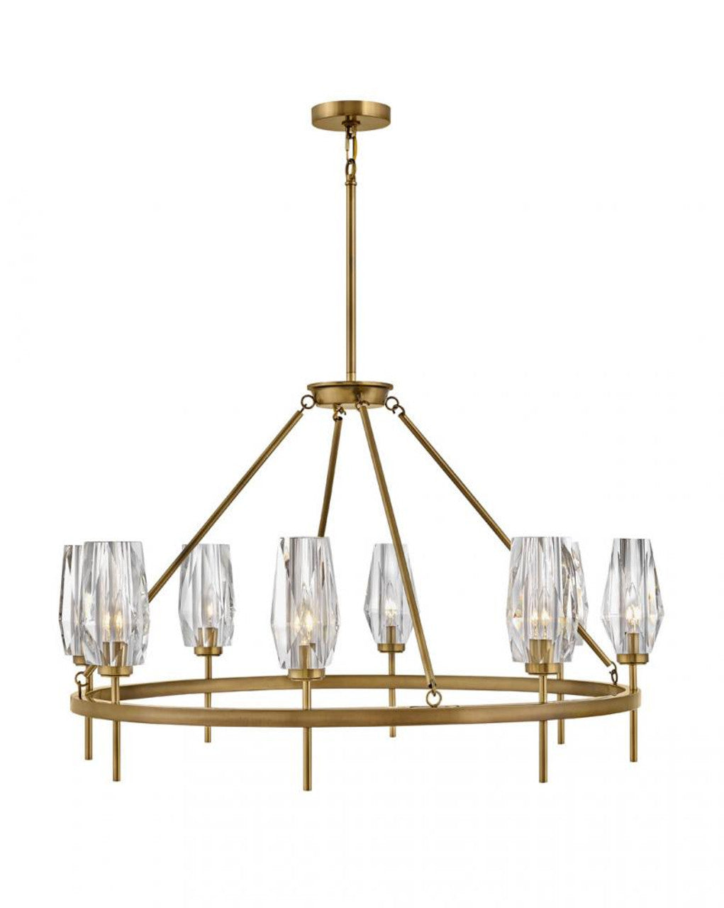 Ana Up Chandelier, 8-Light, Heritage Brass, 36"W (38258HB 9Q3NA)