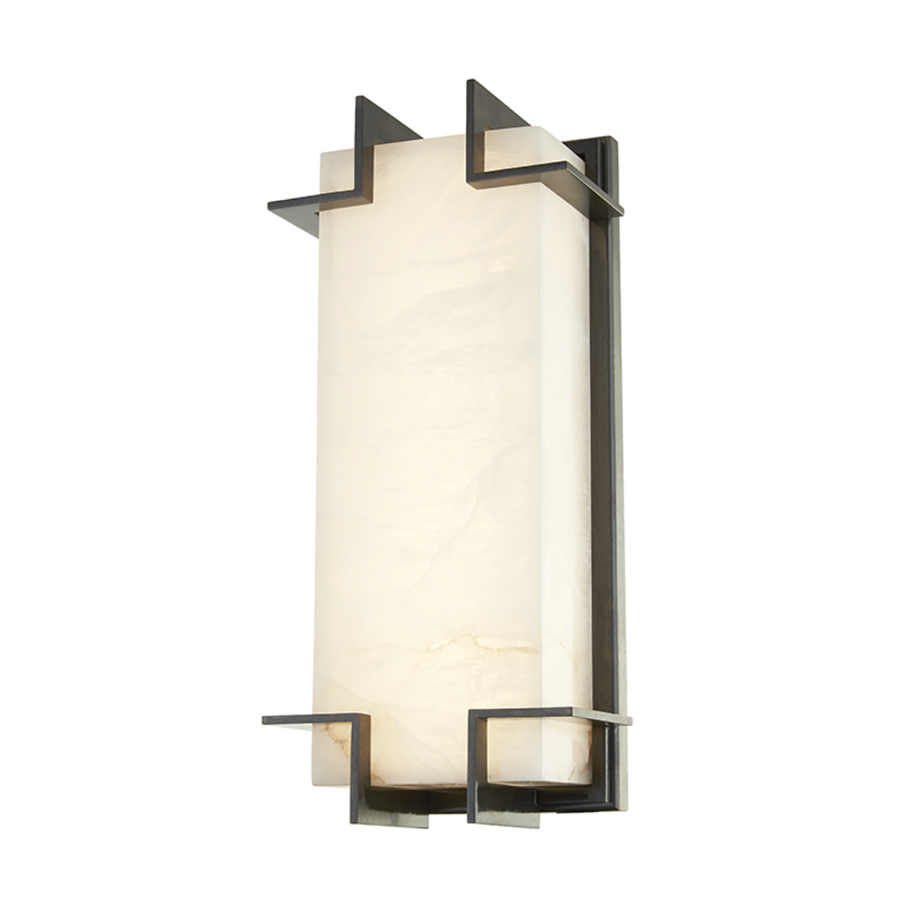 Delmar Wall Sconce, 1-Light, LED, Old Bronze, Alabaster Diffuser, 14.75"H (3915-OB A2JV1)