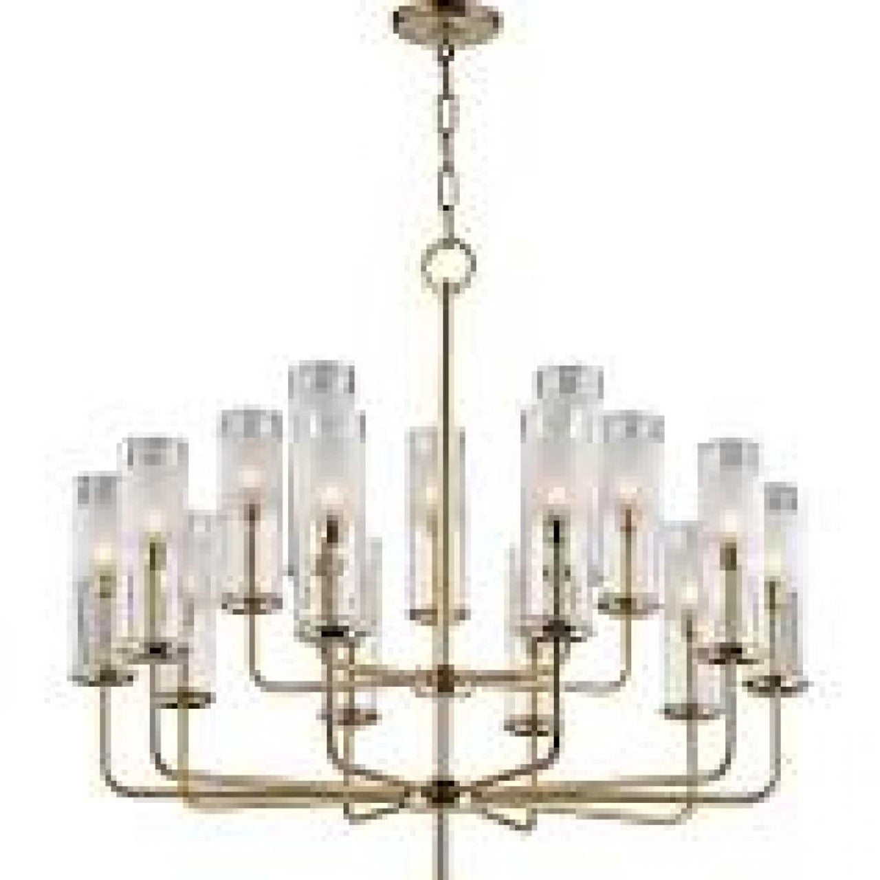 Wentworth Chandelier, 15-Light, Aged Brass, Clear Shade, 29.75"W (3930-AGB 9WGH1)