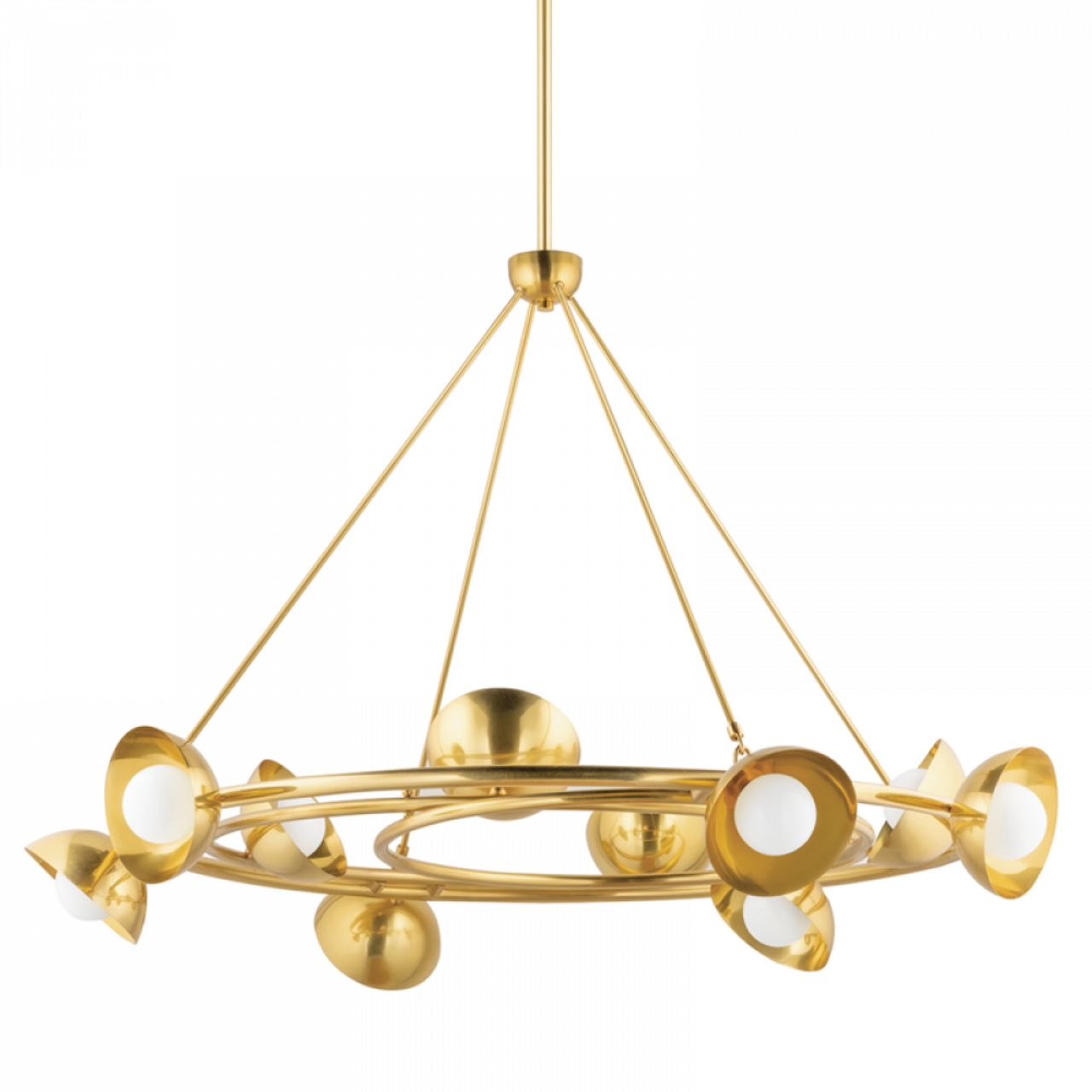 Oraibi Chandelier, 10-Light, Brass, 54"Dia (403-10-VB 93GX)