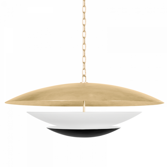 Adara Pendant, 6-Light, Black, Gold, 36"Dia (413-36-VGL/SBK 93H7)