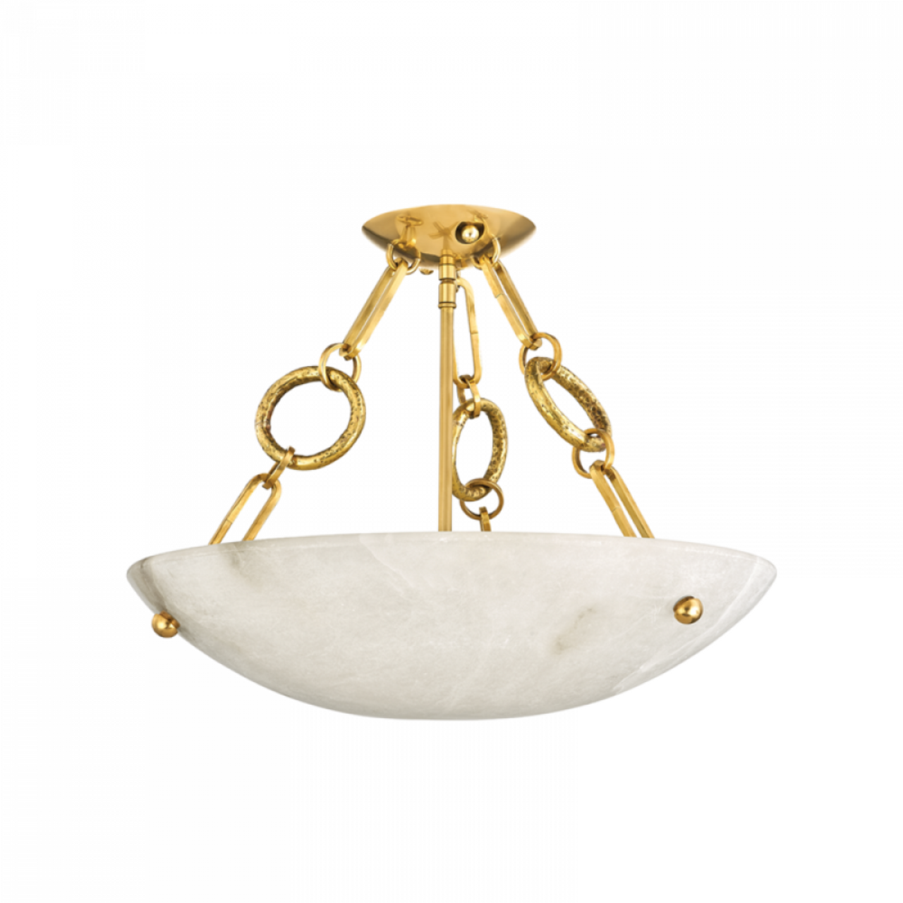 Yadira Semi Flush Mount, 4-Light, Brass, 18"Dia (420-04-VB 9.40E+04)