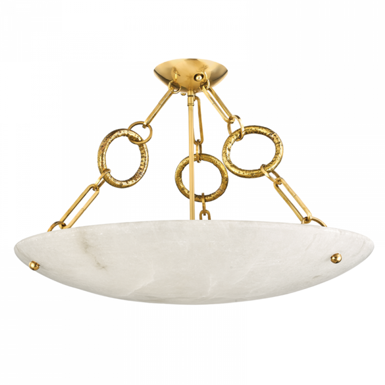 Yadira Semi Flush Mount, 6-Light, Brass, 26"Dia (420-06-VB 9.40E+05)