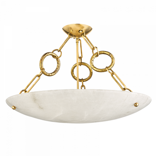 Yadira Semi Flush Mount, 6-Light, Brass, 26"Dia (420-06-VB 9.40E+05)