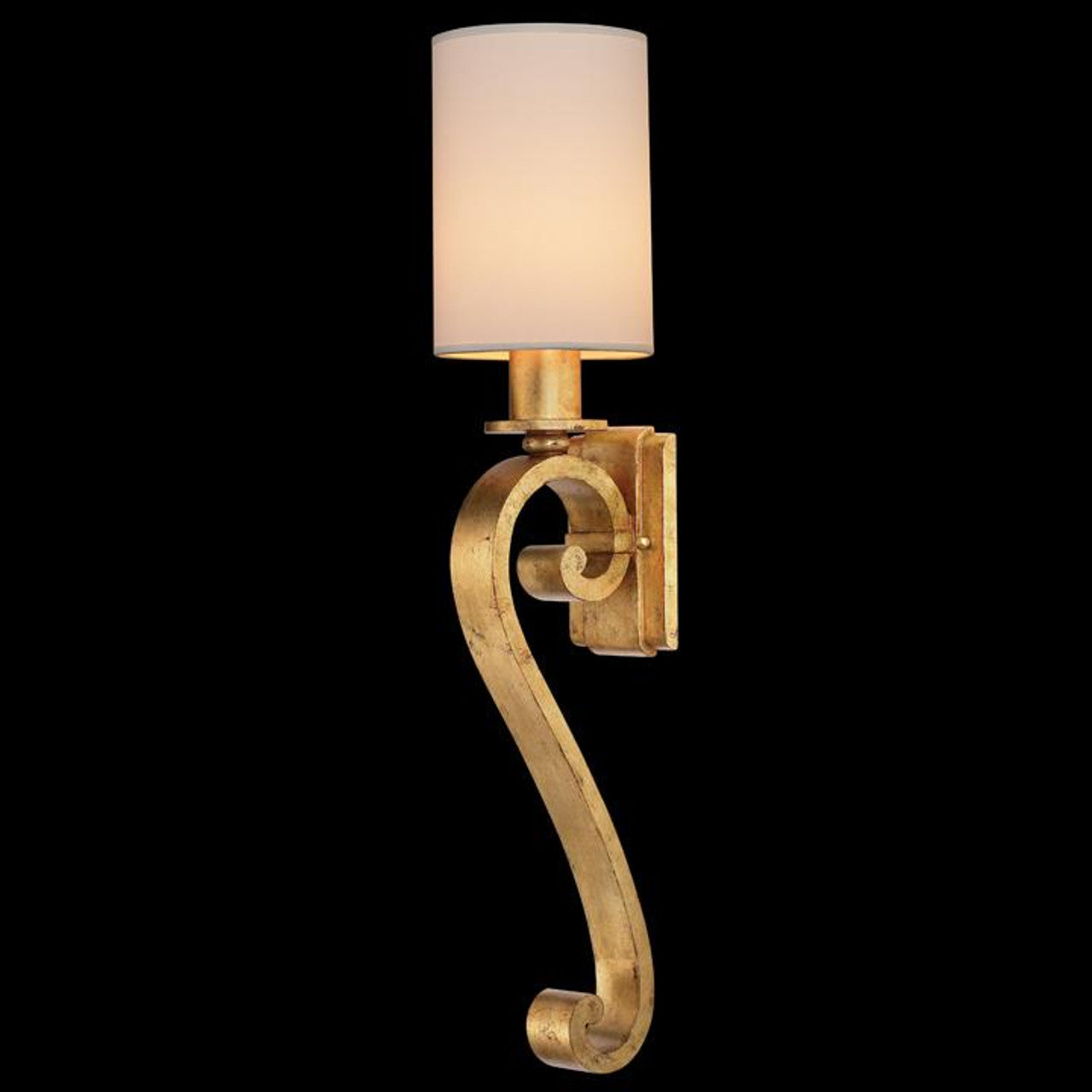 Portobello Road Wall Sconce, 1-Light, Dore Gold, Hand-Tailored Shade, 36"H (420550ST 69QQ)