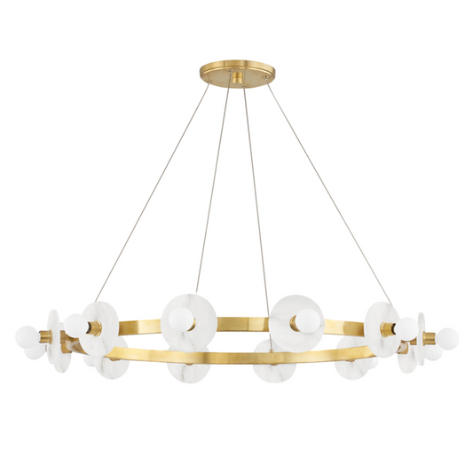 Austen Chandelier, 12-Light, Aged Brass, 40"W (4240-AGB A8G9A)