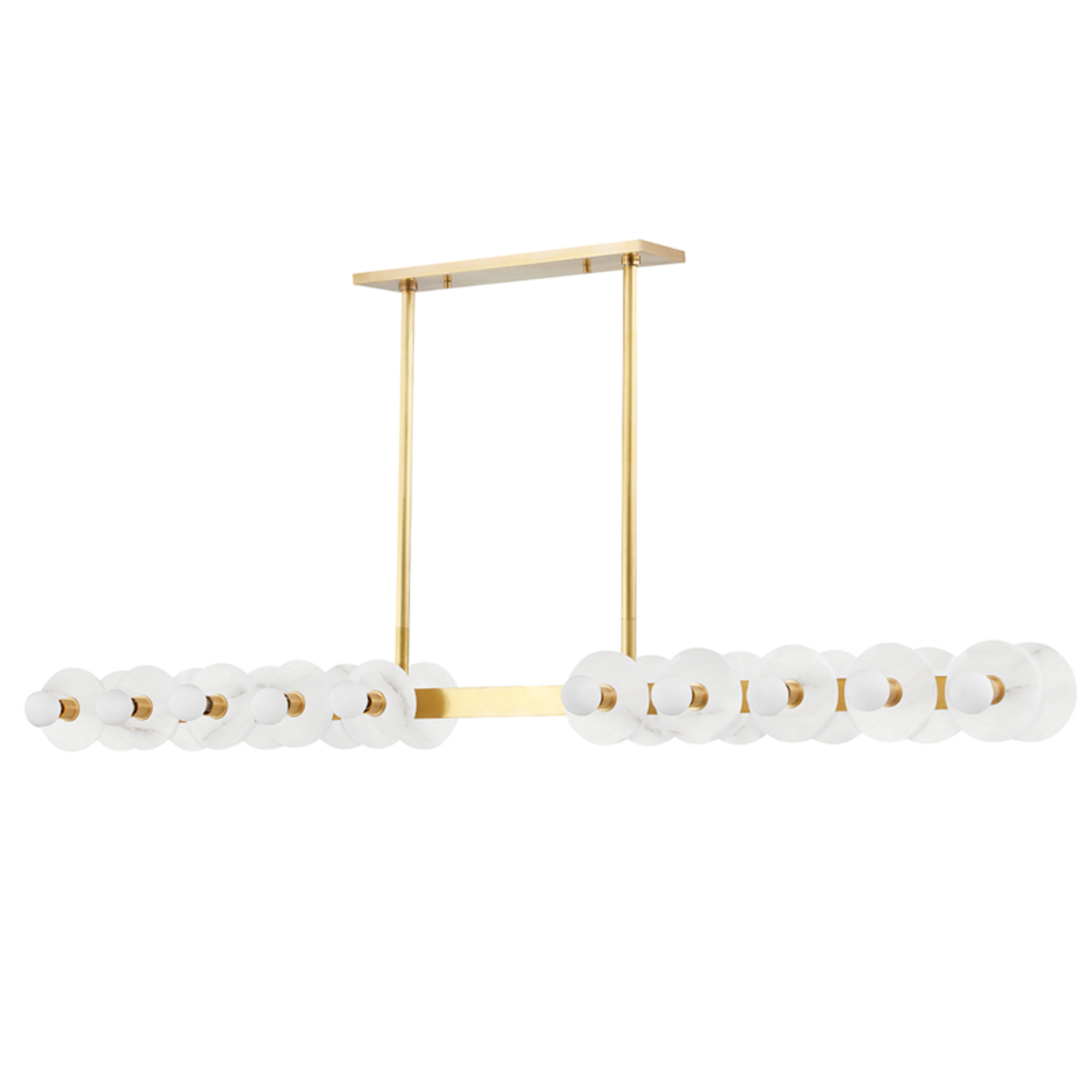 Austen Linear Chandelier, 20-Light, Aged Brass, 59.5"W (4260-AGB A8G9H)