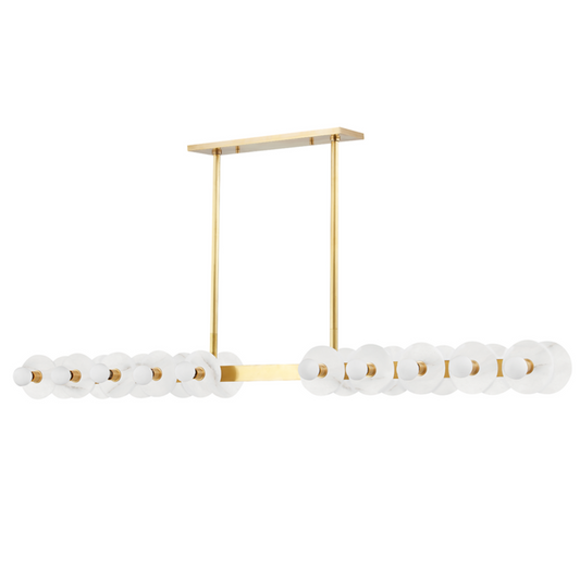 Austen Linear Chandelier, 20-Light, Aged Brass, 59.5"W (4260-AGB A8G9H)