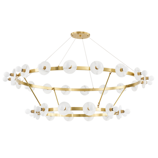 Austen Chandelier, 30-Light, Aged Brass, 58"W (4262-AGB A8G9L)