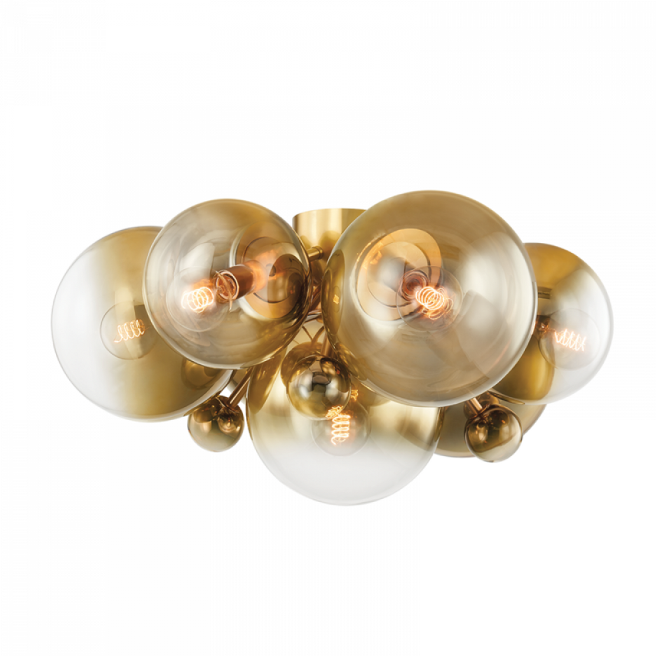 Kyoto Flush Mount, 7-Light, Brass, 27.75"Dia (427-07-VPB 94EK)