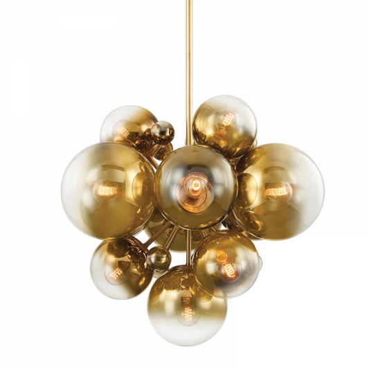 Kyoto Chandelier, 13-Light, Brass, 41.25"H (427-36-VPB 94EL)