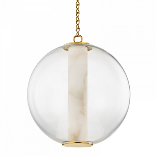 Pietra Pendant, 1-Light, LED, Brass, 21.75"H (432-20-VB 94EZ)