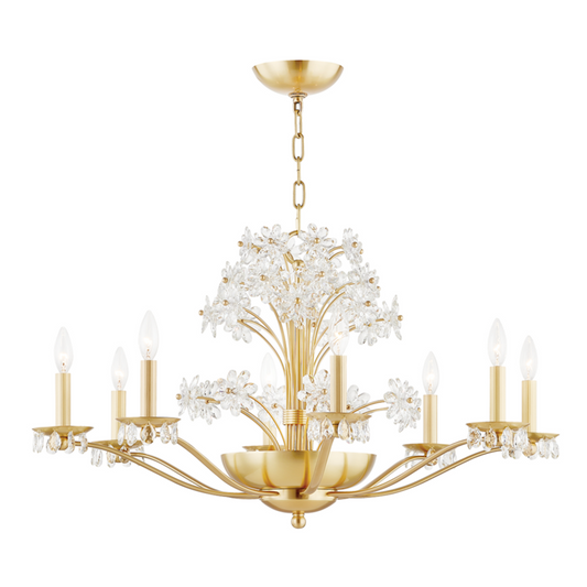 Beaumont Chandelier, 10-Light, Aged Brass, 34"W (4438-AGB A5KJE)