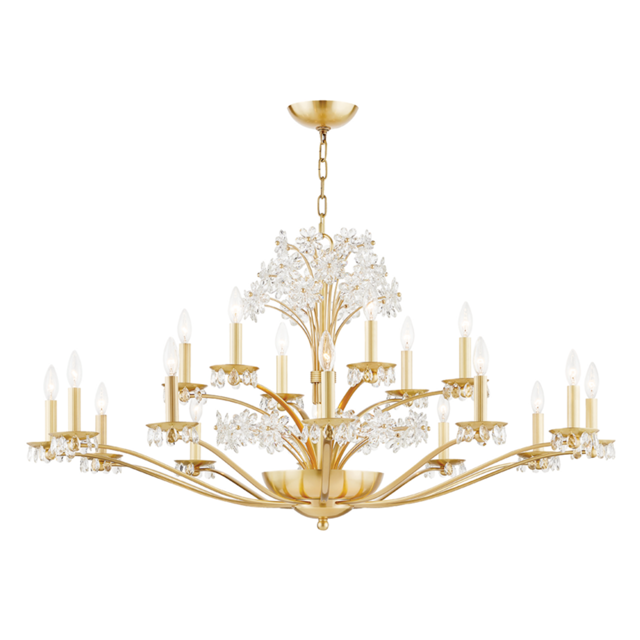 Beaumont Chandelier, 20-Light, Aged Brass, 48"W (4452-AGB A5KJG)