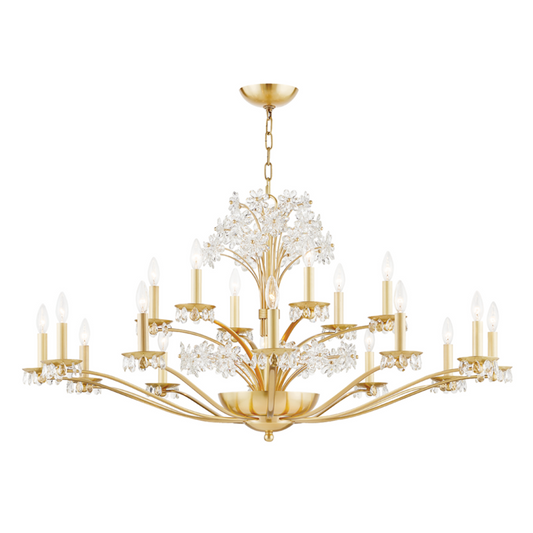 Beaumont Chandelier, 20-Light, Aged Brass, 48"W (4452-AGB A5KJG)